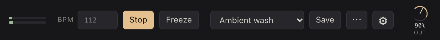 The top bar.